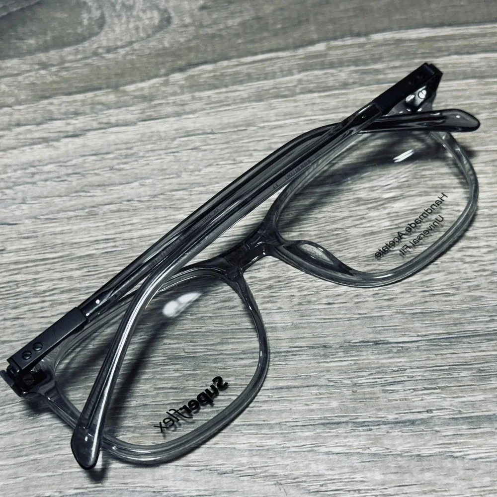 Superflex Sunglasses Frames Only Mens 53-17-140 Gray Acetate Square SF-603 S303